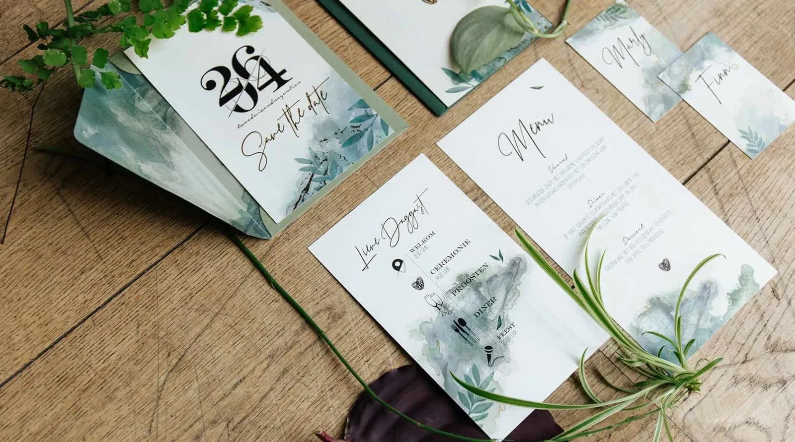 save-the-date kaartjes