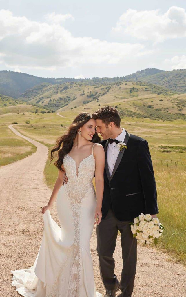 kanten trouwjurk, trouwen