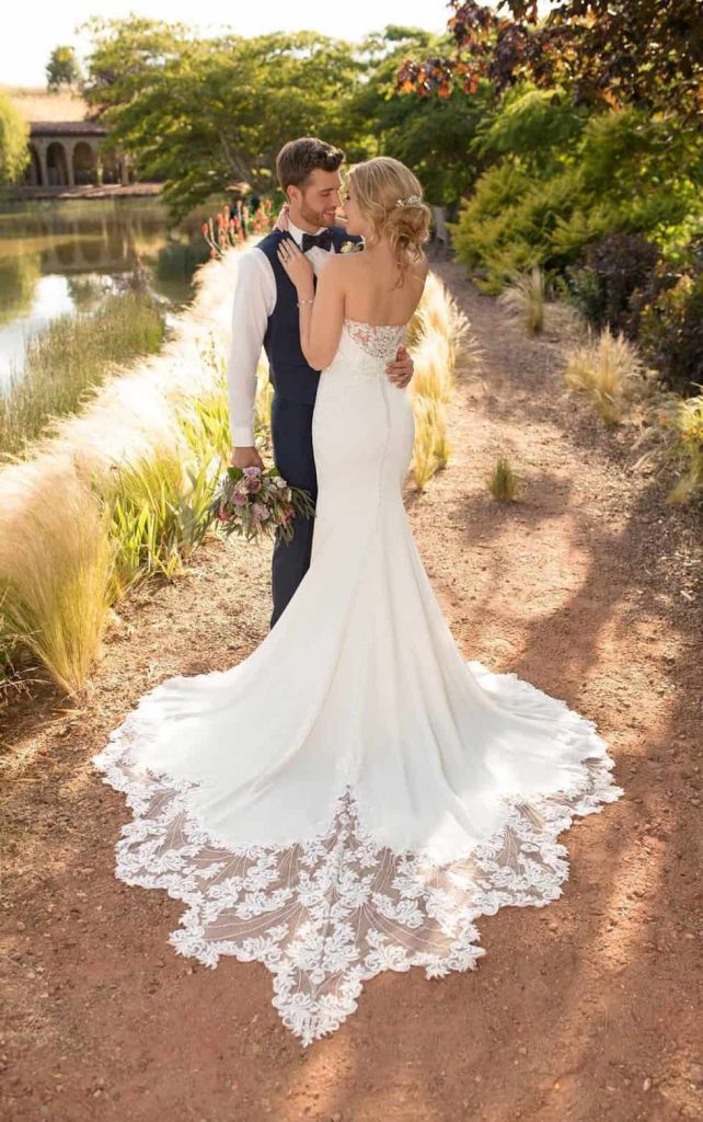 kanten trouwjurk, trouwen