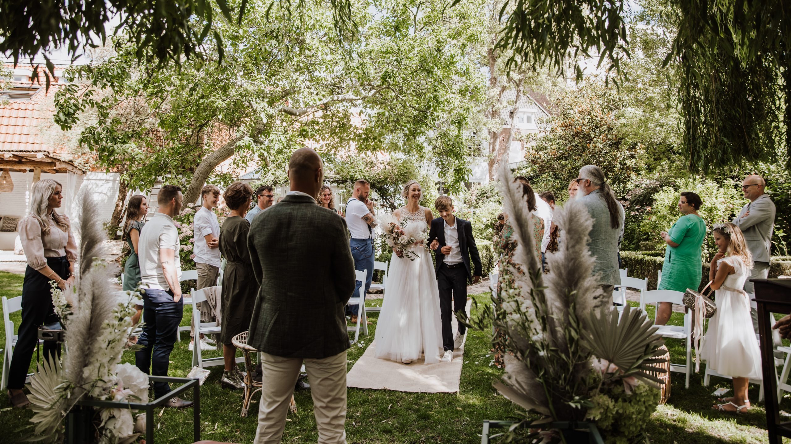bruidspaar, trouwen, bruiloft, Marieke en Bas