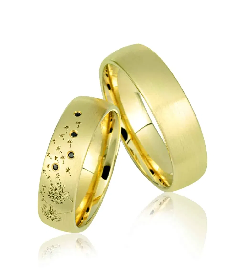 ringen, trouwringen, goud