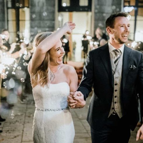 fotoshoot, , trouwen, sparkly exit