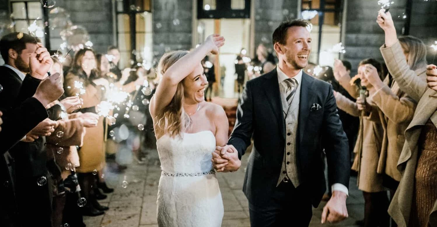 fotoshoot, , trouwen, sparkly exit