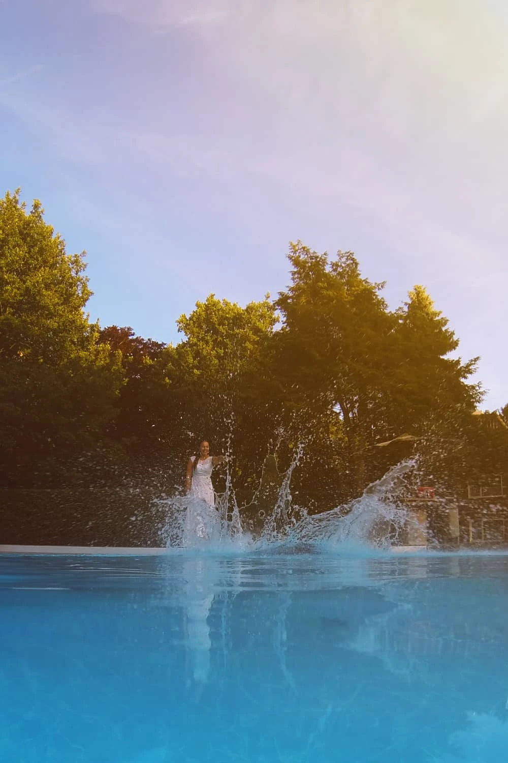 pool party, bruiloft, fotoshoot