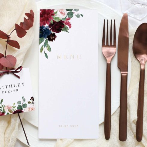 trouwkaart, uitnodigen, diner