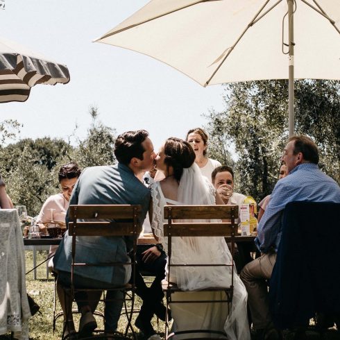 lunchen, gasten, feestelijk