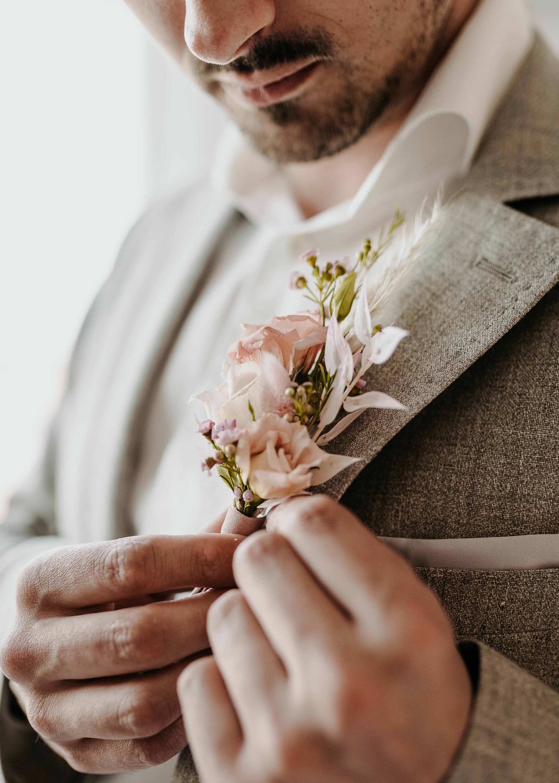 bruidegom, gelukkig, trouwen