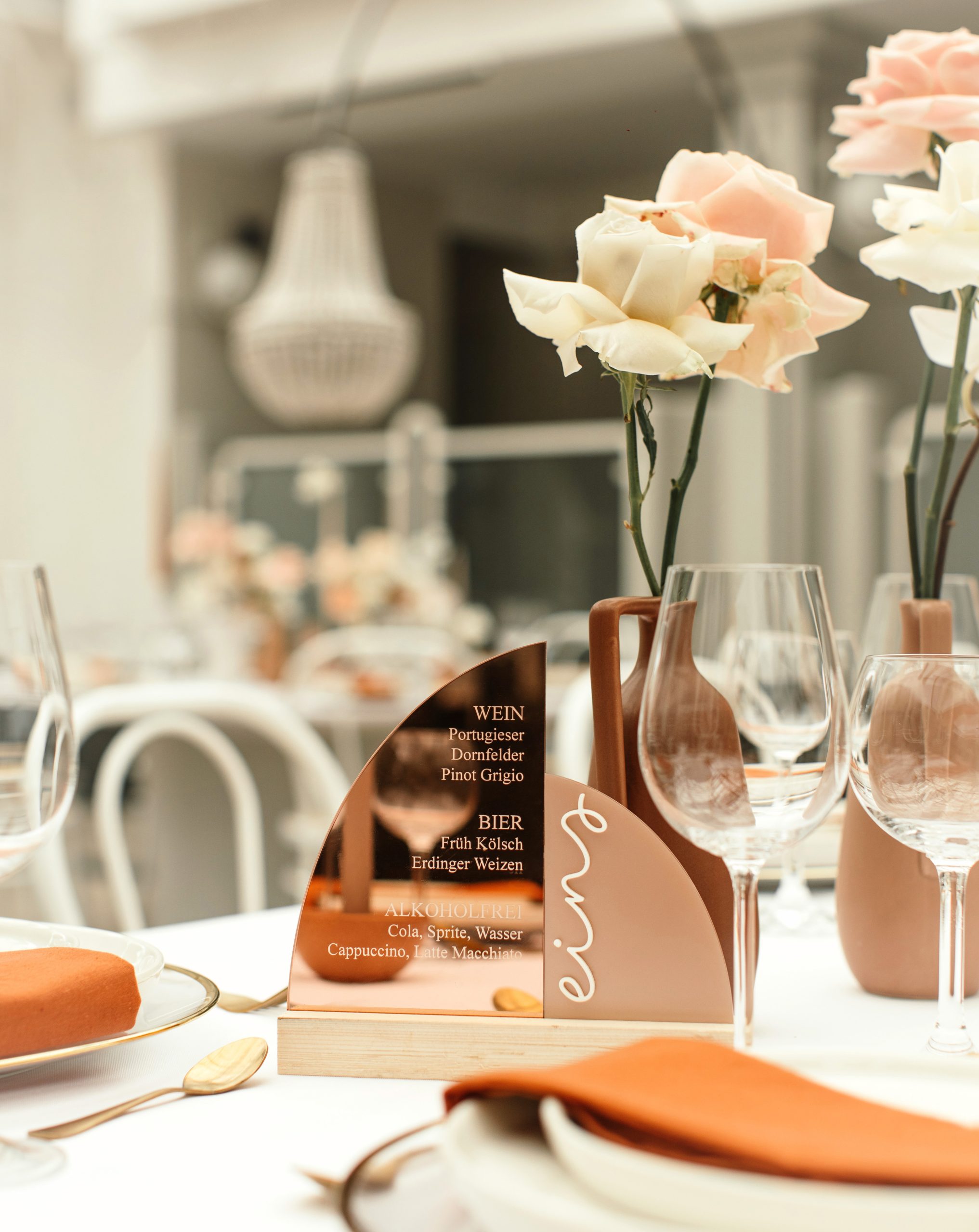 decoratie, bruiloft, diner