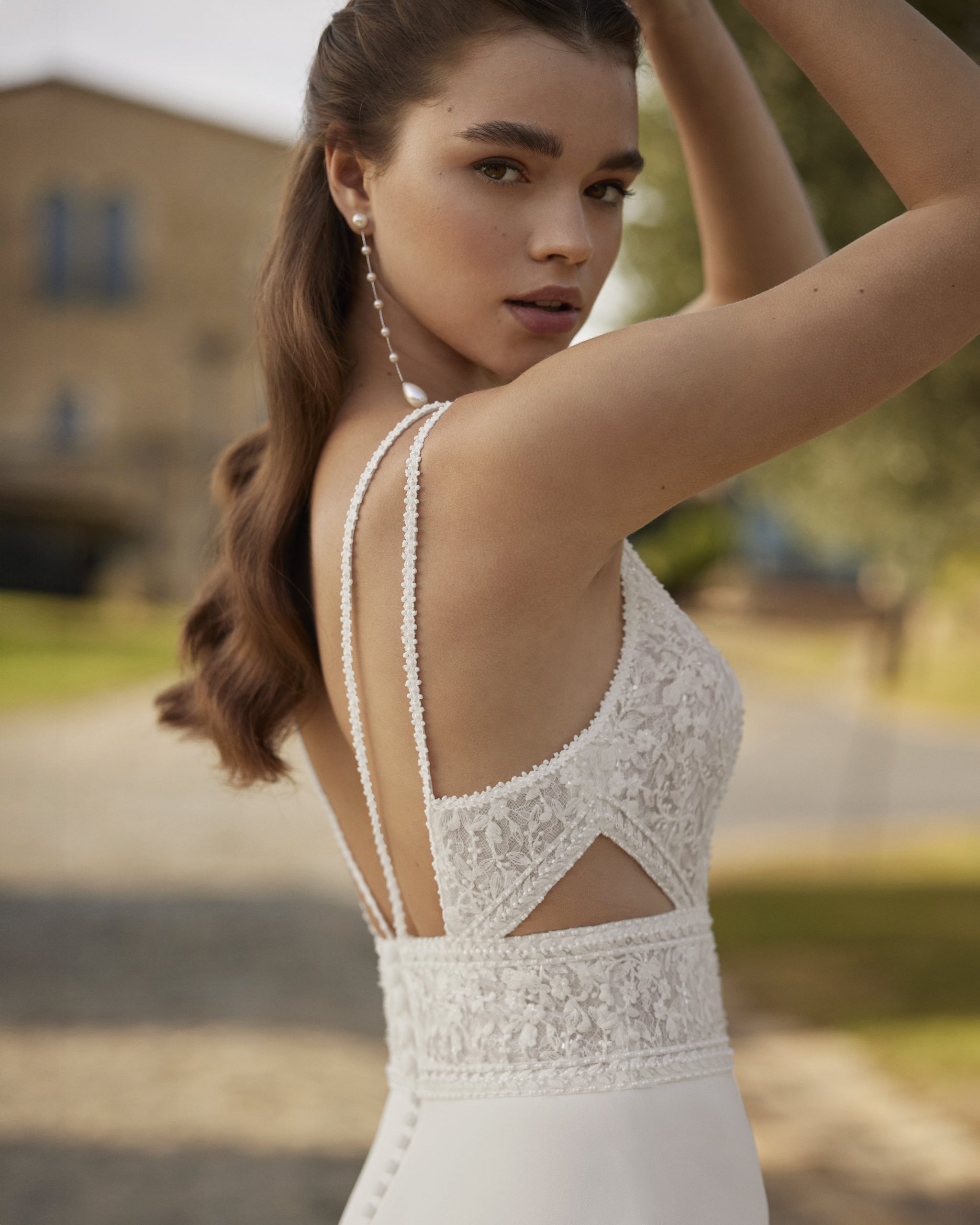 Halfopgestoken bruidshaar