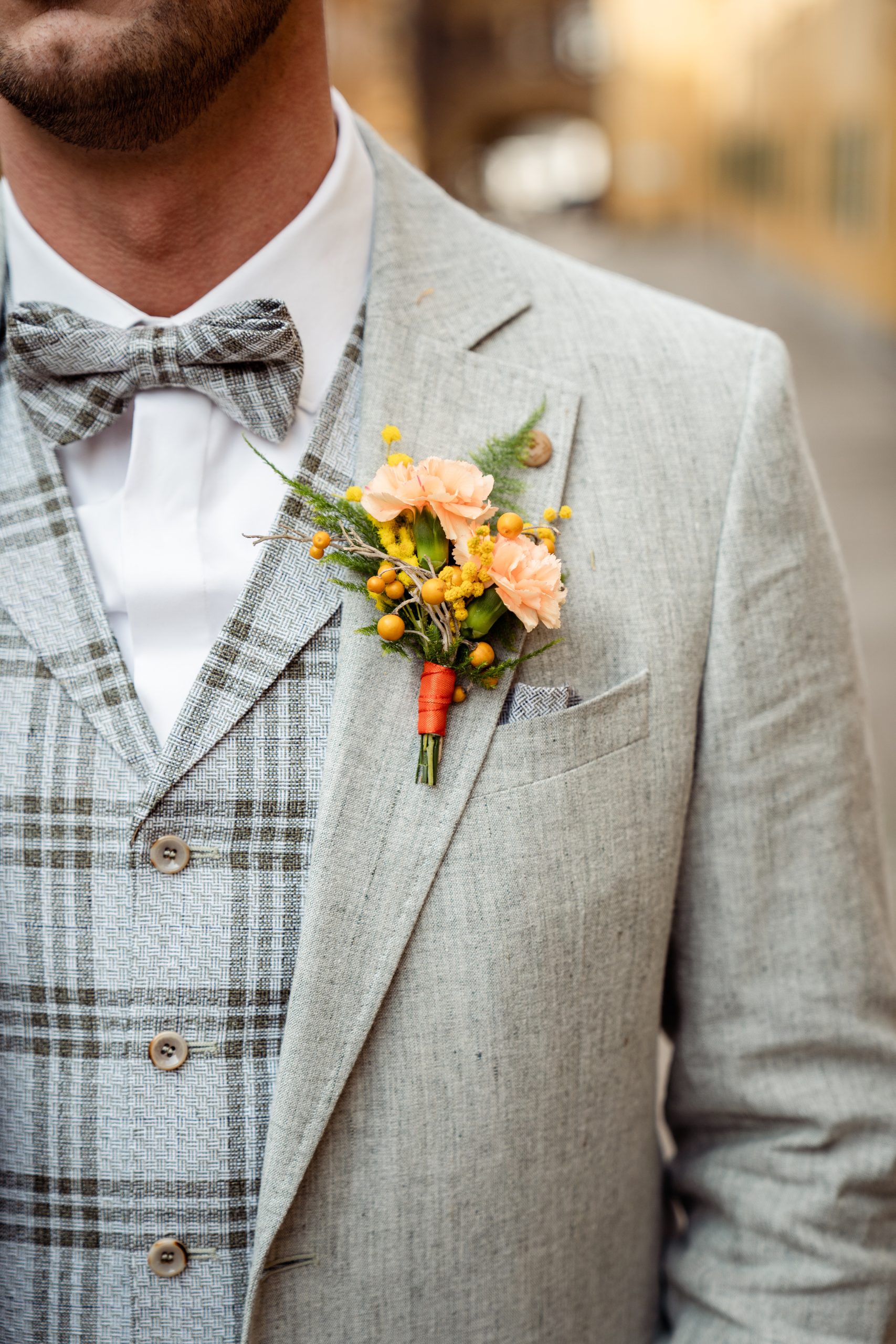 Boho-trouwpak met patroon