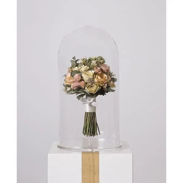 Een droogbloem bruidsboeket van de Bruyn Bloempreparatie