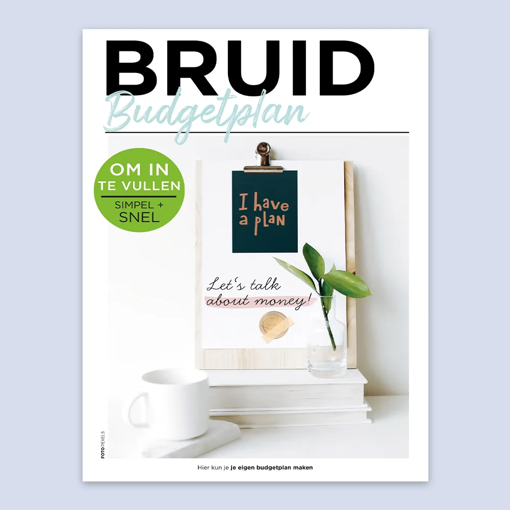 Cover van de Bruid Budgetplanner waarmee je je eigen budgetplan voor je bruiloft kunt maken