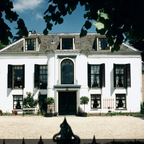 De voorzijde van trouwlocatie en feestocatie Landgoed Heerlijkheid Mariënwaerdt