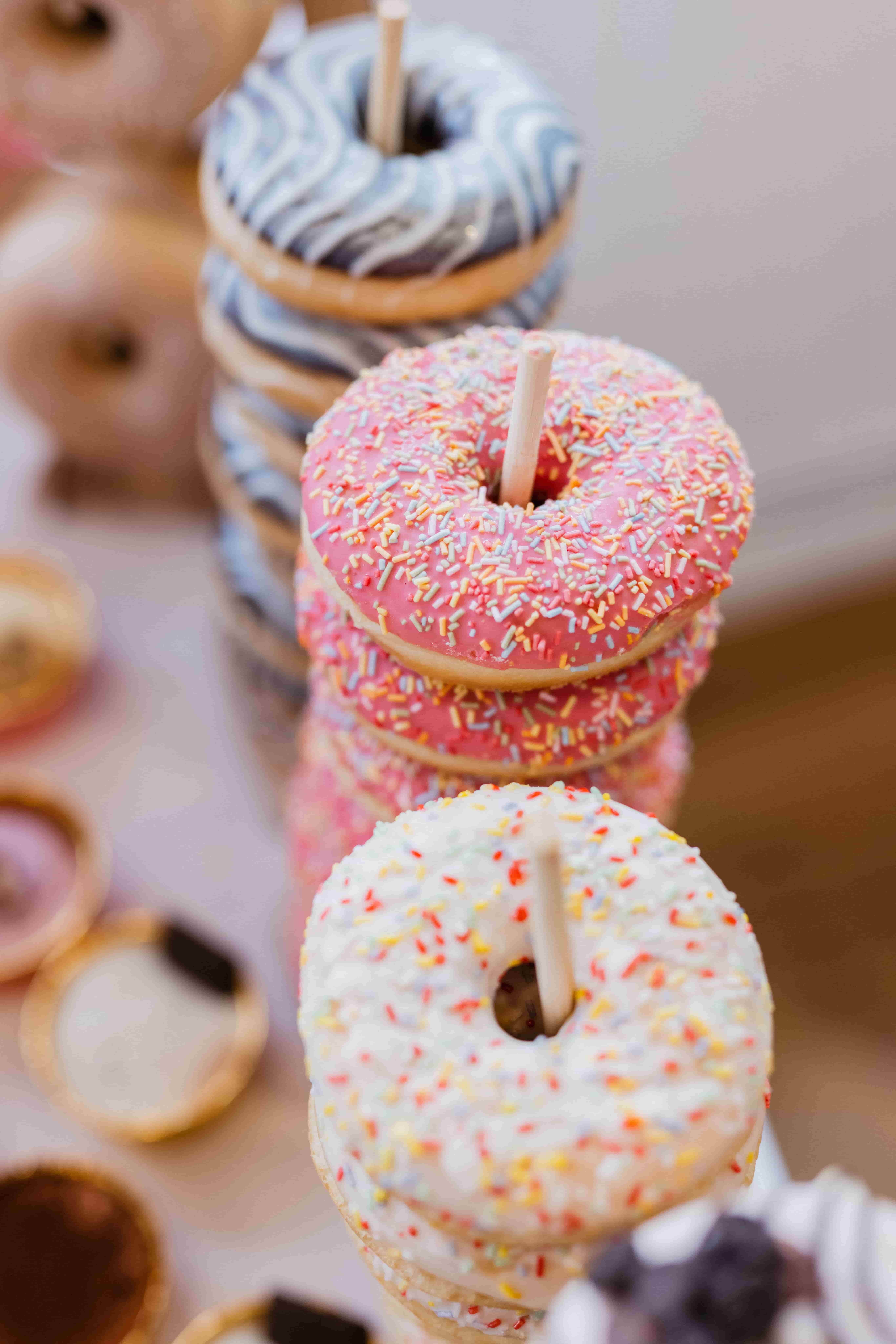 Donuts aan een stok
