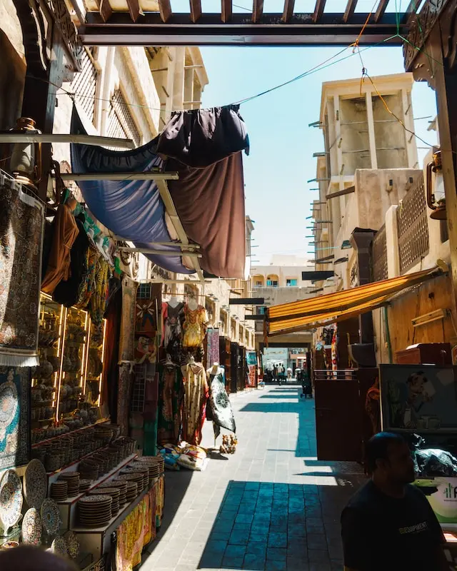 Een markt in Dubai