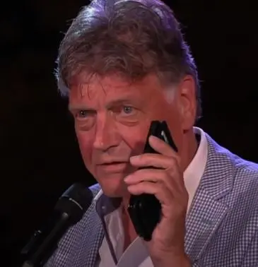 Rob tijdens zijn huwelijksaanzoek tijdens het programma Vandaag Inside