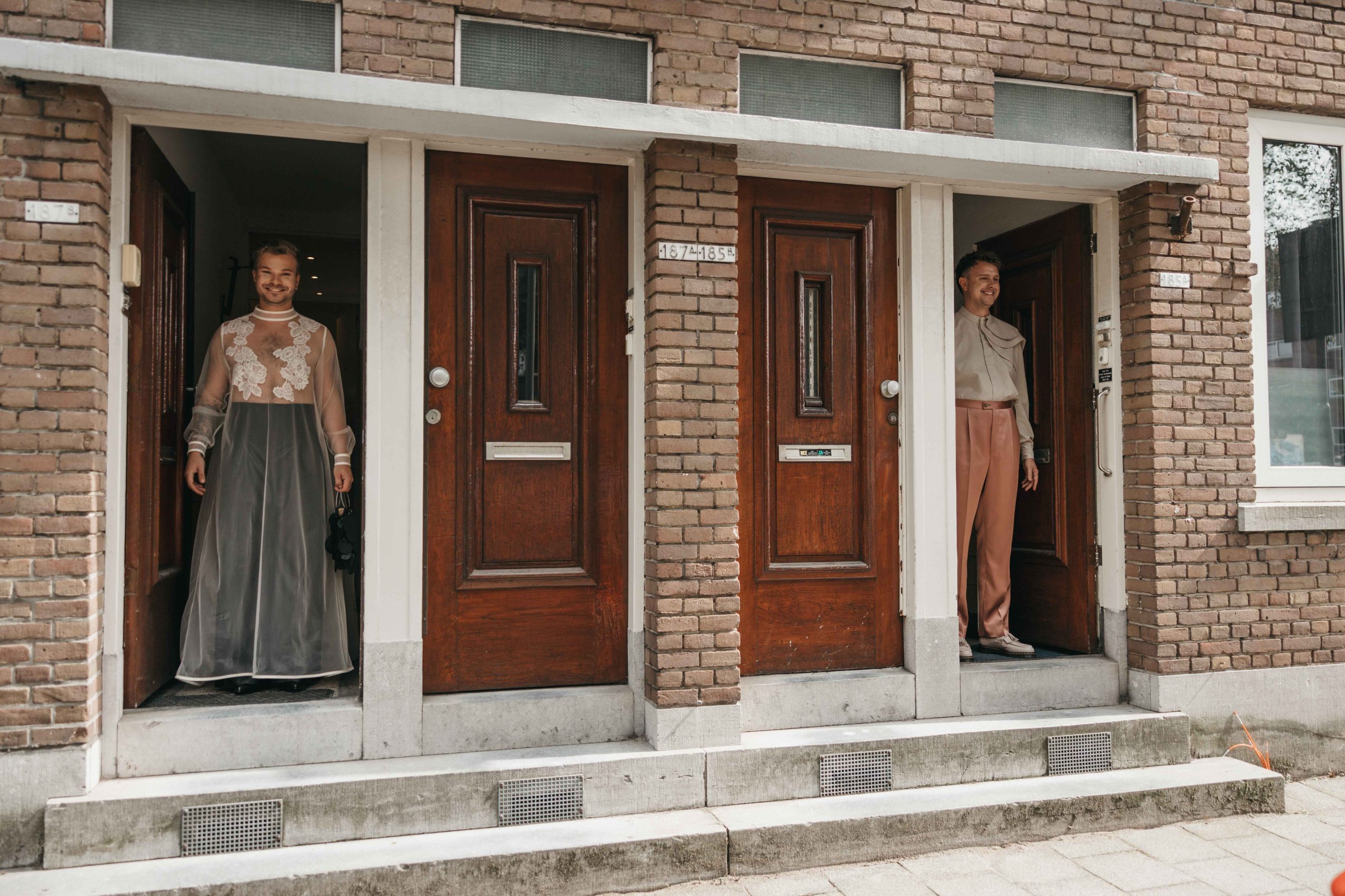 regenboogvlag, gay wedding, homo huwelijk, real life wedding, Jory en Emiel