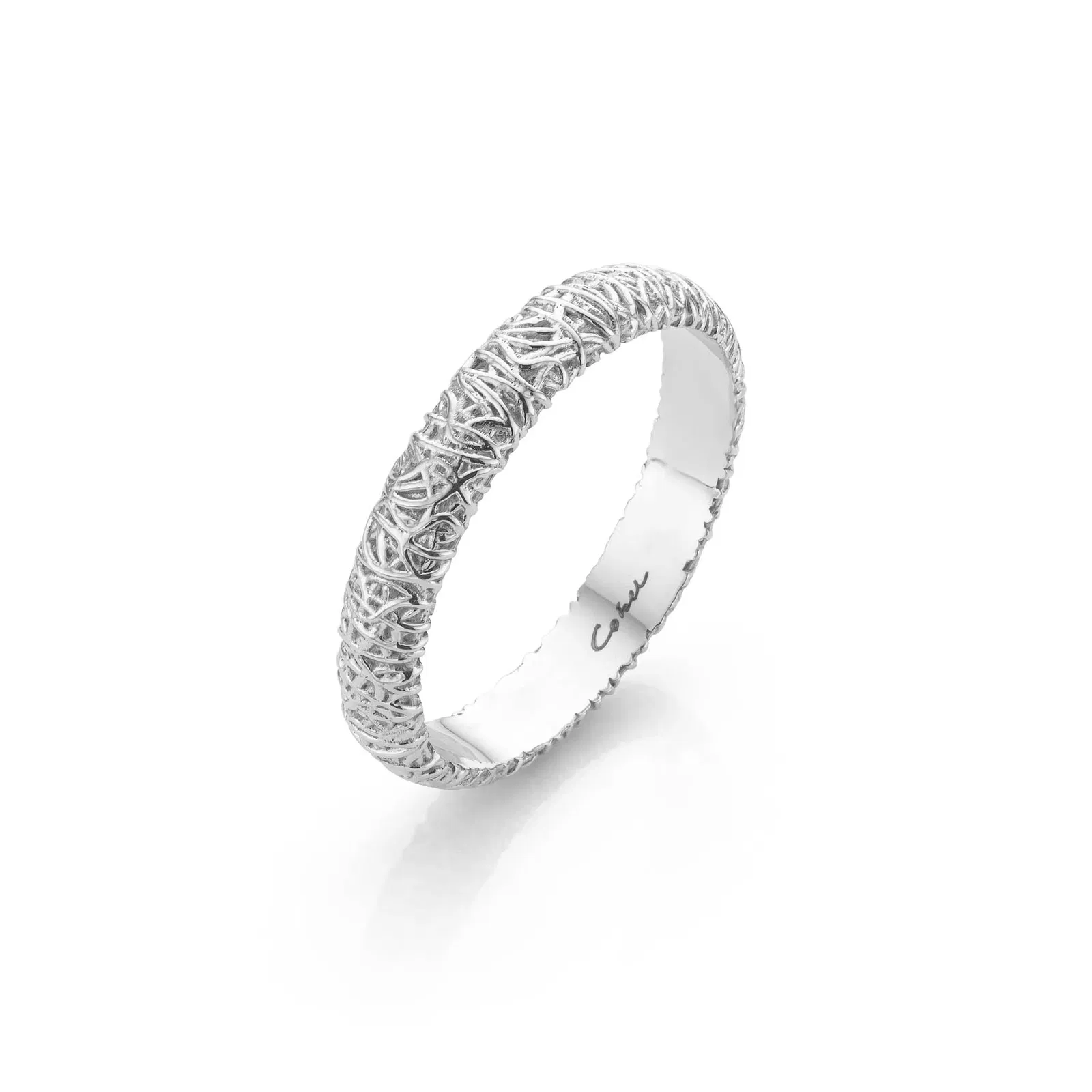 Zilver designer trouwring