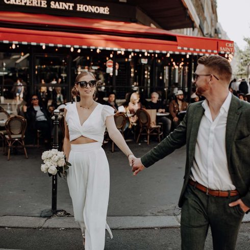 Bruidspaar in Parijs