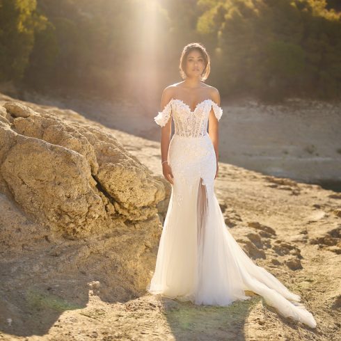 Fit-and-flare trouwjurk van Très Chic