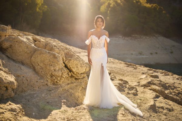 Fit-and-flare trouwjurk van Très Chic