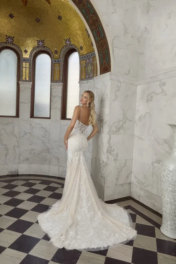 Fit-and-flare trouwjurk van Casablanca
